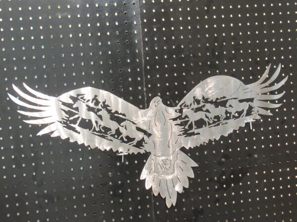 Eagle with horses