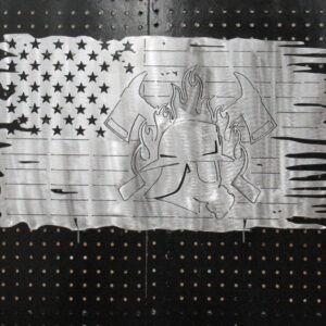 Fire Fighter Shredded Flag